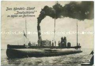 Das Handels-U-Boot "Deutschland" in Baltimore