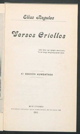 Versos criollos