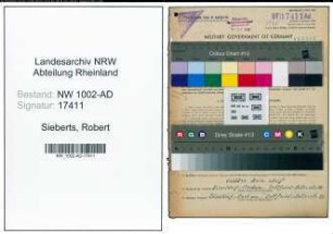 Entnazifizierung Robert Sieberts, geb. 21.12.1889 (Hilfsarbeiter)