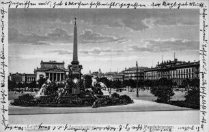 Leipzig: Augustusplatz, Mendebrunnen