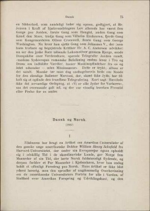 Dansk og Norsk. (1897)