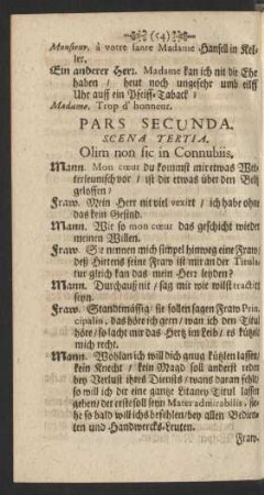 Pars Secunda. Scena Tertia.
