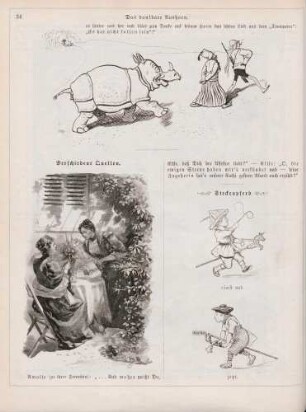 "Das dankbare Nashorn" "Verschiedene Quellen" "Steckenpferd"
