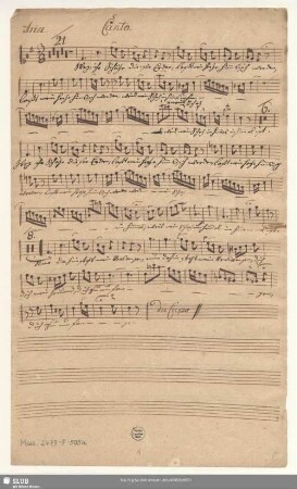 Alfonso. Excerpts - Mus.2477-F-505a : S, strings, bc