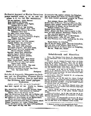 Friedrich August's, Mitregenten von Sachsen, und der Königlichen Prinzessin Maria von Bayern Brautzug : zum 24. April 1833 ; zur Erklärung einer darauf geprägten Denkmünze