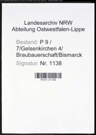 Heiratsregister Standesamt Gelsenkirchen 4 Braubauerschaft Bismarck