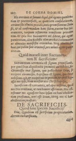 De Sacrificiis.