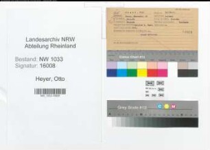 Entnazifizierung Otto Heyer , geb. 22.01.1891 (Polizeibeamter)