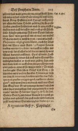 Argument deß 7. Capituls.