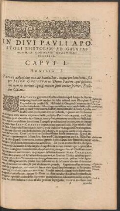In Divi Pauli Apostoli Epistolam Ad Galatas Homiliae Rodolphi Gualtheri Tigurini.