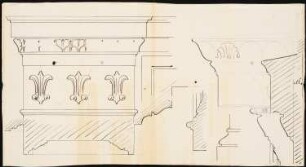 Anhalt-Dessauische Landesbank, Dessau: Details Ornamente, Schnitte