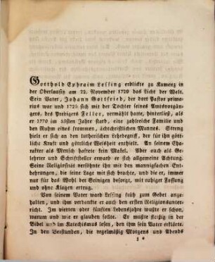 G. E. Lessing's Biographie