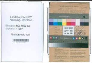 Entnazifizierung Willi Steinbrueck , geb. 08.08.1903 (Stadtinspektor)