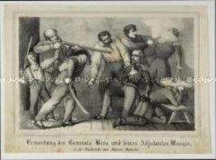 Ermordung des Generals Bréa und seines Adjutanten Mangin in der Wachstube von Maison Blanche