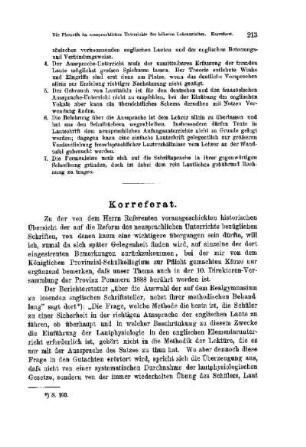 Die Phonetik im neusprachlichen Unterrichte der höheren Lehranstalten : [Korreferat]