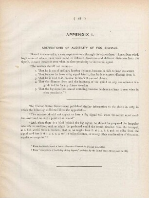 Appendix I. Aberrations of audibility of fog signals