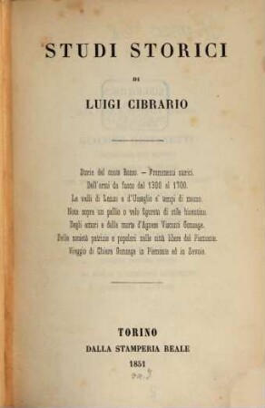 Studi storici