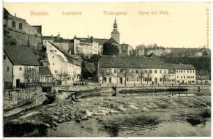 Bautzen. Spree mit Wehr, Lauenturm