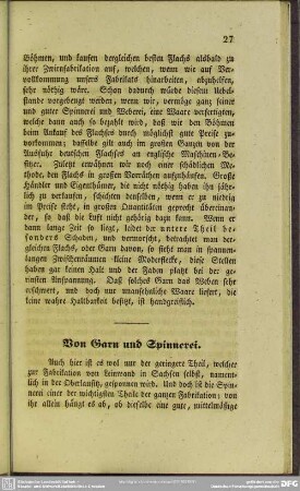 Von Garn und Spinnerei