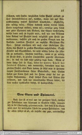 Von Garn und Spinnerei