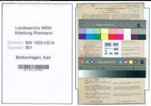 Entnazifizierung Karl Borkenhagen , geb. 04.11.1900 (Telegrafenleitungsaufseher)
