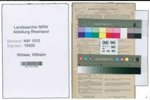 Entnazifizierung Wilhelm Winkes , geb. 14.03.1896 (Kaufmann)