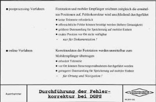 Durchführung der Fehlerkorrektur bei DGPS