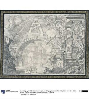 Architektonisches Capriccio: Eingang zu einem Friedhof