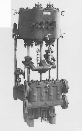 Duplex-Dampfpumpe, stehend (Deutsche Werke, Berlin) : Technikgeschichte | Maschinenbau | Hebezeuge | Pumpen, Ventilatoren, Kompressoren