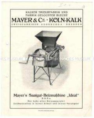 Saatgut-Beizmaschine "Ideal"