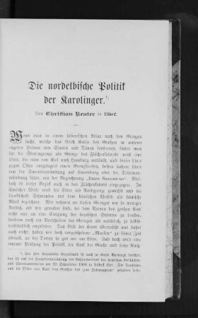 Die nordelbische Politik der Karolinger