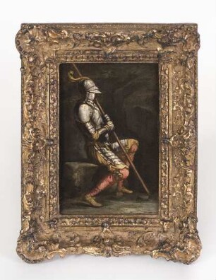 Gemälde: Sitzender Soldat