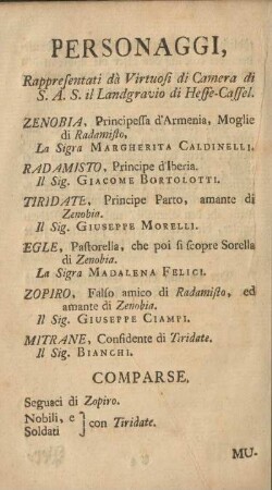 Personaggi [= Personen, ital., dt.]
