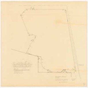 Staatliches Gymnasium Leopoldinum, Detmold Außenanlage: Technischer Plan, Pflastereinfassung des Pausenhofes 1:100, 1:10, Blatt 17