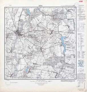 2538 (alte Nr.: 1134) Lübz, Meßtischblatt (4 cm - Karte)