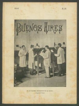En los talleres tipográficos de "La nación" - [Fotografía] : Fotografía de Vargas