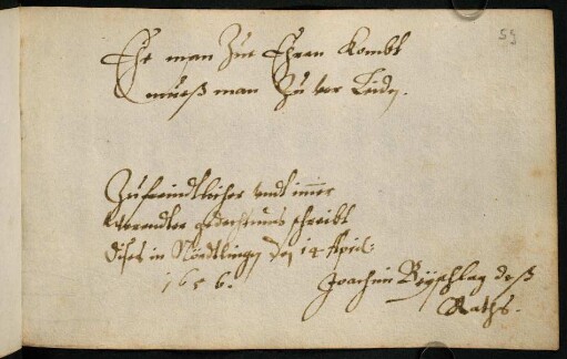 Beyschlag, Joachim. Nördlingen, 14.04.1656.