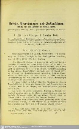 III. Gesetze, Verordnungen und Instruktionen, welche auf das Forstwesen Bezug haben