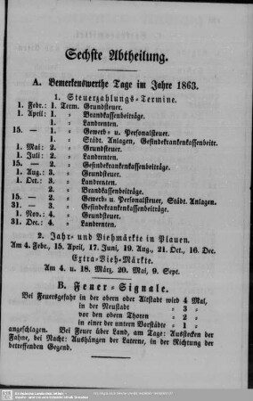 Sechste Abtheilung