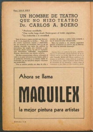 Un hombre de teatro que no hizo teatro Dr. Carlos A. Boero