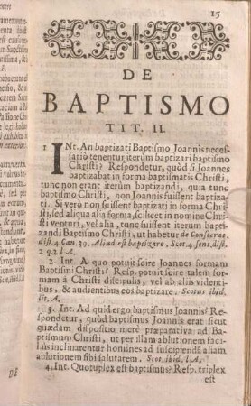 De Baptismo Tit. II.