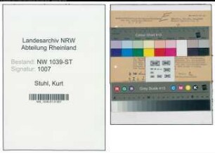 Entnazifizierung Kurt Stuhl , geb. 24.05.1907 (Studienrat)
