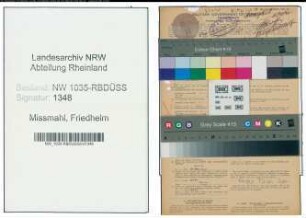 Entnazifizierung Friedhelm Missmahl , geb. 08.10.1904 (Bergmann)
