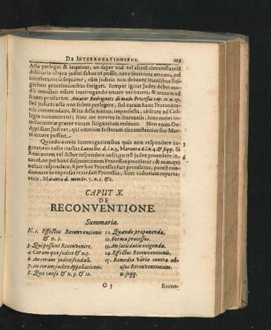Caput X. De Reconventione.