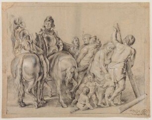Märtyrerzug: Teilkopie nach Rubens' Gemälde "Christus empfängt Maria an der Pforte des Himmels"