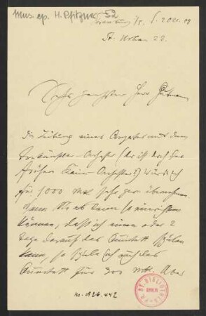 Brief an Emil Gutmann, 02.10.1908