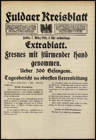 Ausgabe vom Dienstag, den 07. März 1916.