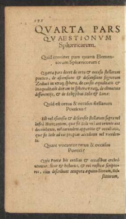Quarta Pars Quaestionum Sphaericarum.