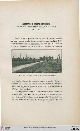 41: Restauri e nuove indagini su alcuni monumenti della via Appia