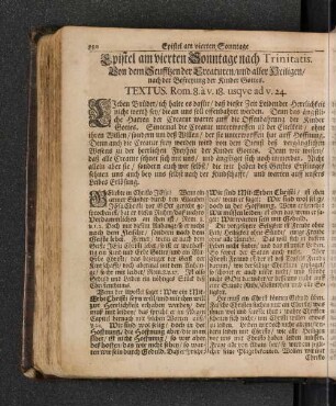 Epistel am vierten Sonntage nach Trinitatis.